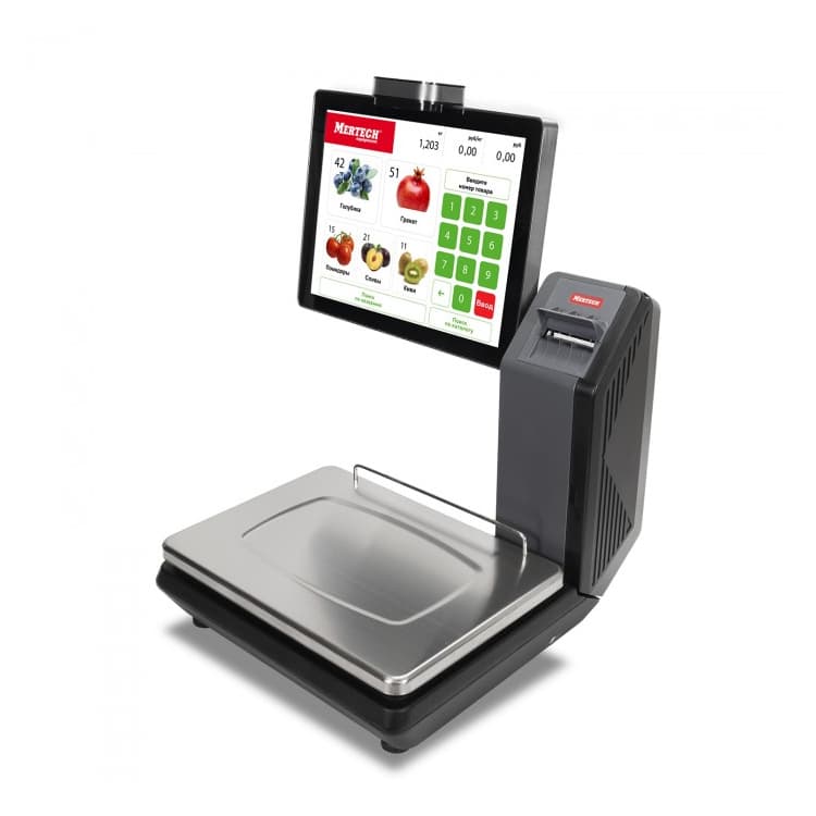 Весы с печатью этикеток MERTECH M-ER 725 PM-15.2 (VISION-AI 15", USB, Ethernet, Wi-Fi)