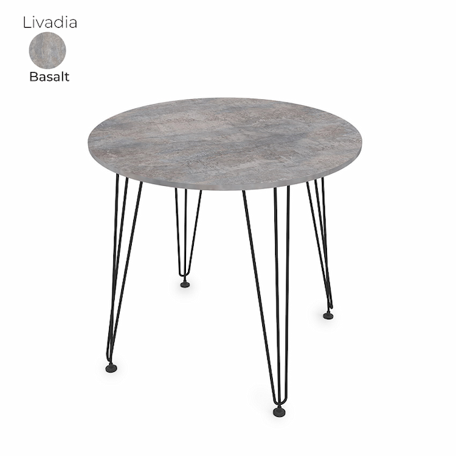 Стол обеденный круглый Алсав 21Livadia.008 Basalt