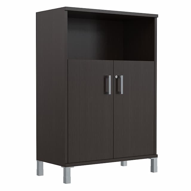 Шкаф средний с замком в глухих малых дверях Skyland B 420.3(RZ) венге магия 900х450х1286 BORN