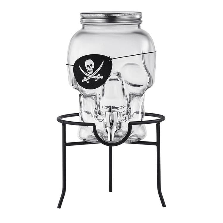 Банка емкость с краном 3 л h37,5 см "Череп" стекло Skull P.L.-Barbossa арт. 81221543
