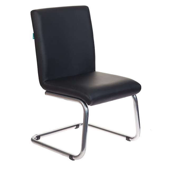 Кресло Бюрократ CH-250-V черный эко.кожа полозья металл серебристый