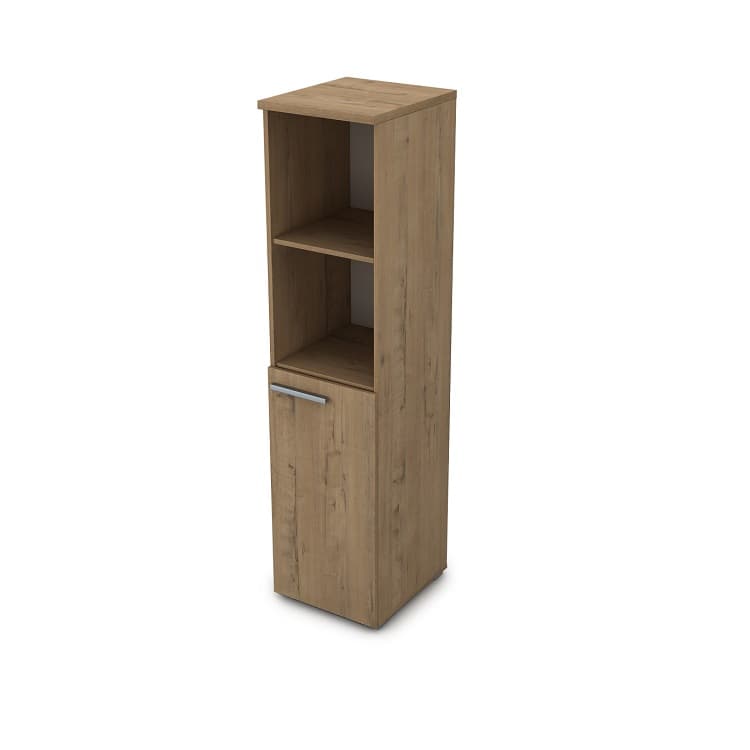 Шкаф узкий (пенал) АЛСАВ Gloss 9П.004.4 teakwood
