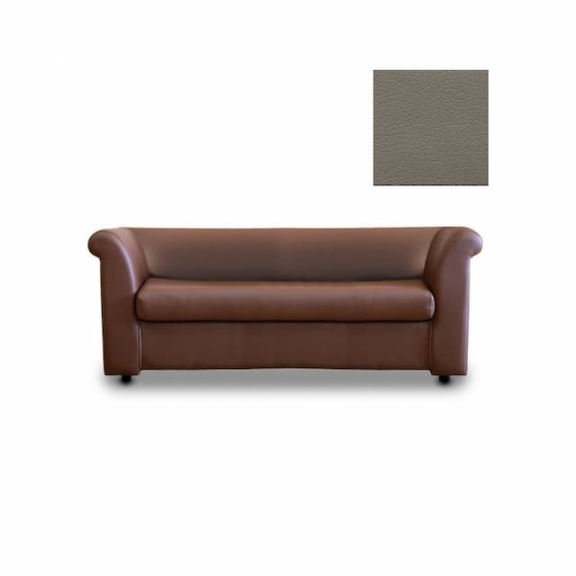 Диван 3-х местный Юнитекс ПАРЛАМЕНТ МД3.05.5. Х экокожа премиум / серо-коричневая