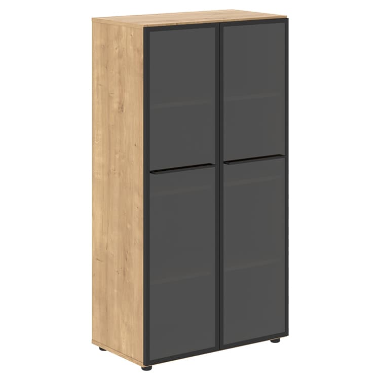 Шкаф со стеклянными дверьми Skyland LMC 80.2 дуб бофорд 800х430х1517 LOFTIS