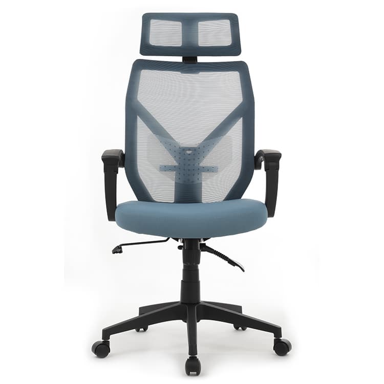 Кресло Riva Chair Oliver W-203AC чёрный пластик/синяя сетка