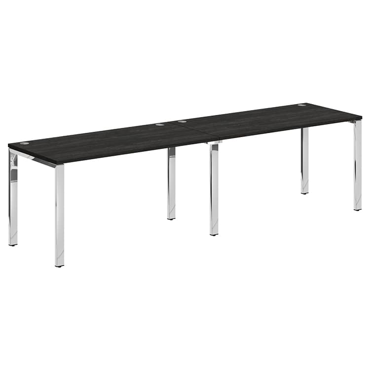 Стол 2-х местный Skyland XGWST 2870.1 дуб юкон/нержавейка полированная 2800х700х750 XTEN GLOSS