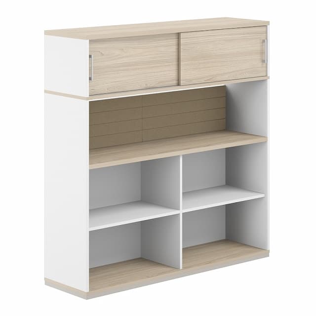 Стеллаж-комбо 1638 односторонний Norden Allegro AG.253.440.653.BG с антресолью и экраном тканевым низким