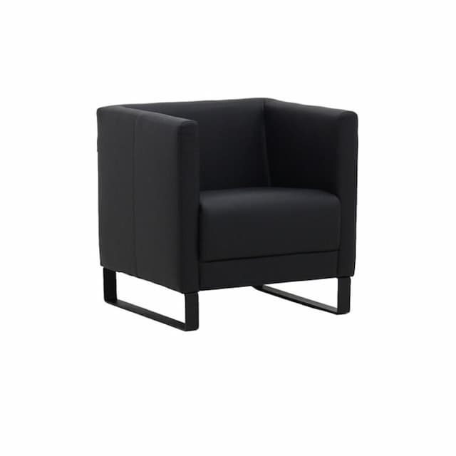 Кресло мягкое Торнау М-01/1 Экокожа Nika 01 (черная)