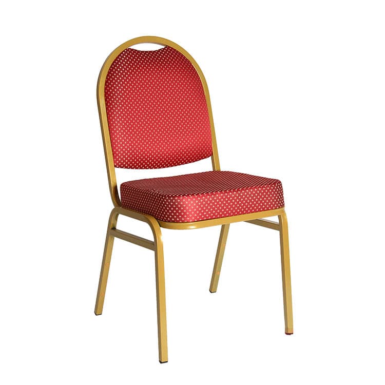 Стул банкетный ST-024 20мм, серебро/ткань красная
