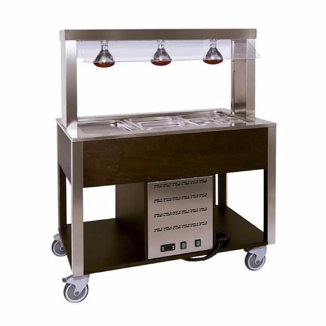 Стол Шведский тепловой (защитное стекло статичное, лампы) MetalCarrelli 6910.3L-RAL (цвет по RAL)