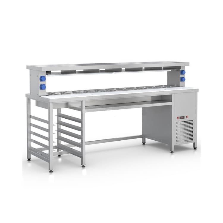 СФ-240Т стол фасовочный пристенный с охл. ванной и тепловой пов. ROBOLABS СФ-240Т
